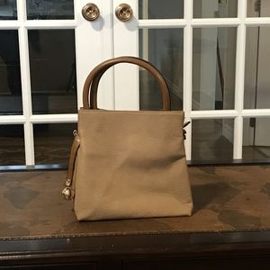 Faux leather tan purse